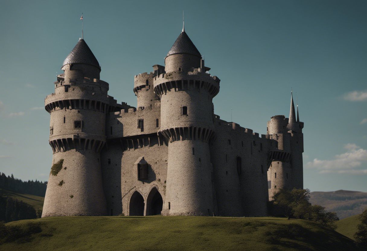 Château millénaire repensé en citadelle du futur