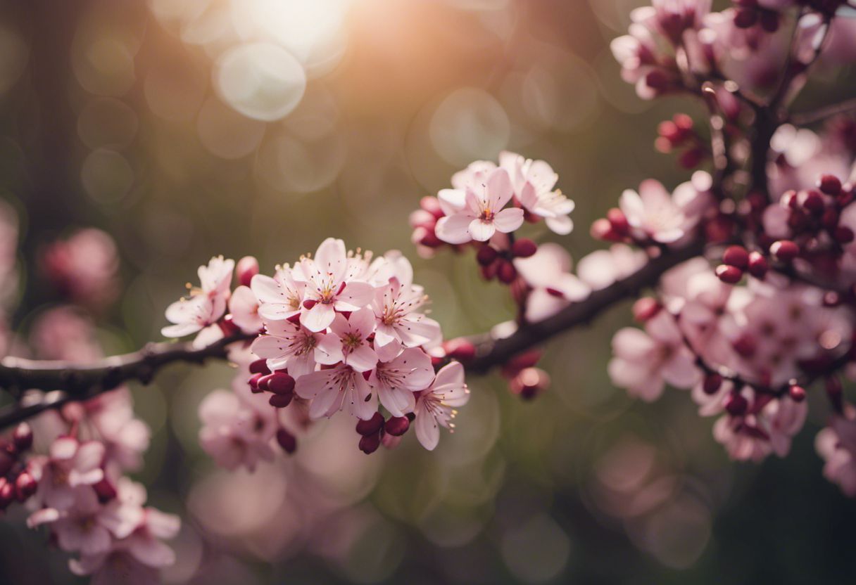 Magnifique photo d'une branche d'arbre fleurie en HD