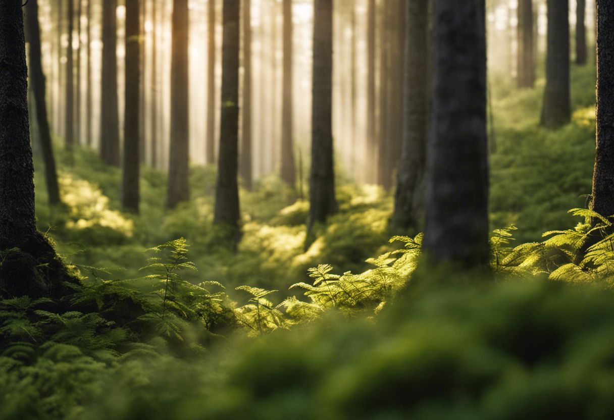 5 Une scène d'investissement dans une forêt pour un avenir respectueux de l'environnement