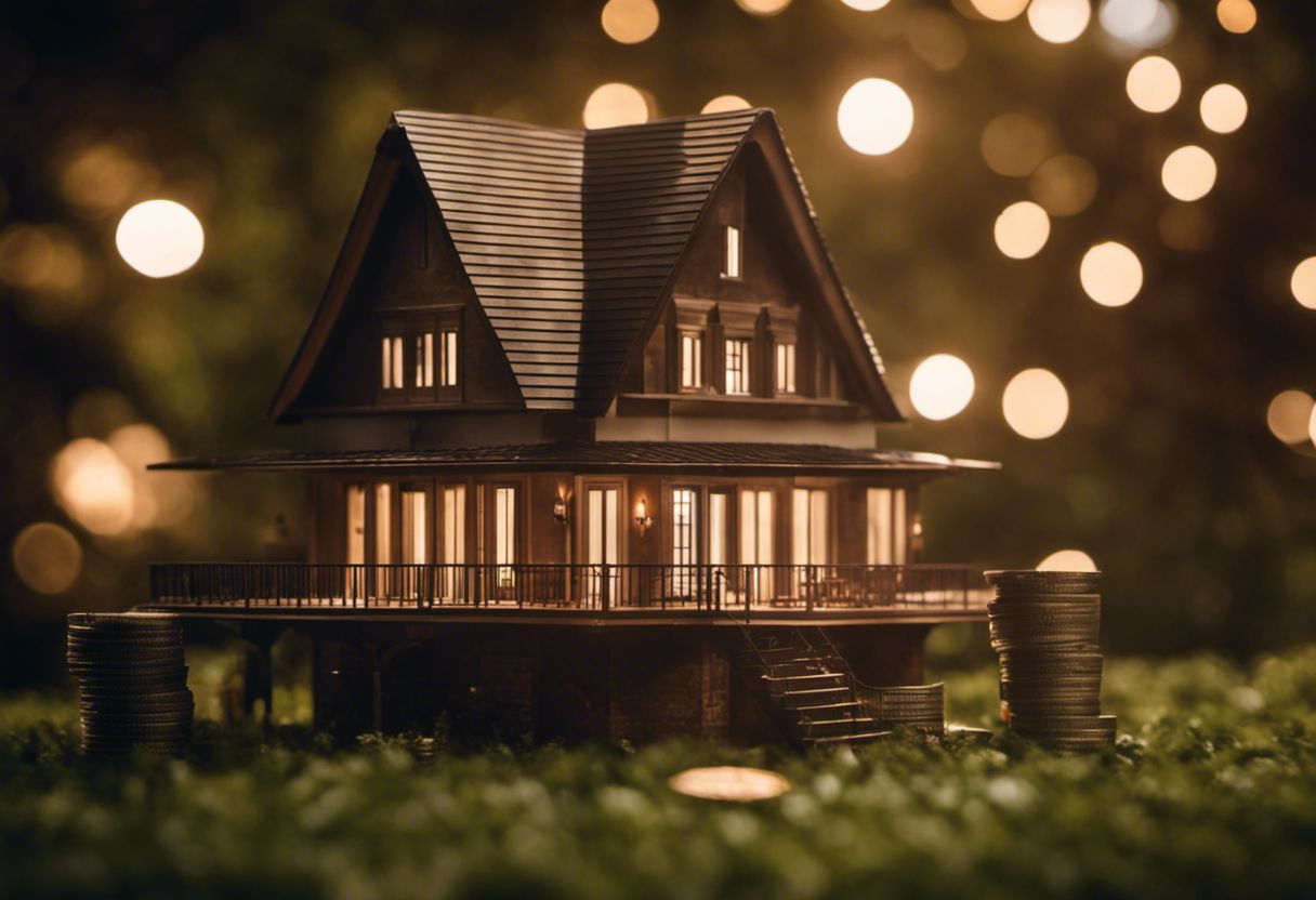 Image impressionnante d'une maison de rêve avec argent