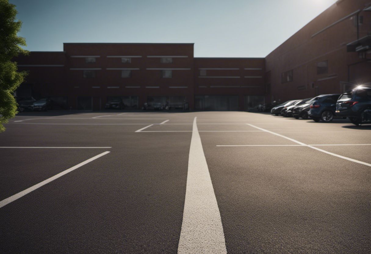 Emplacement de parking professionnel, fermé et spacieux.