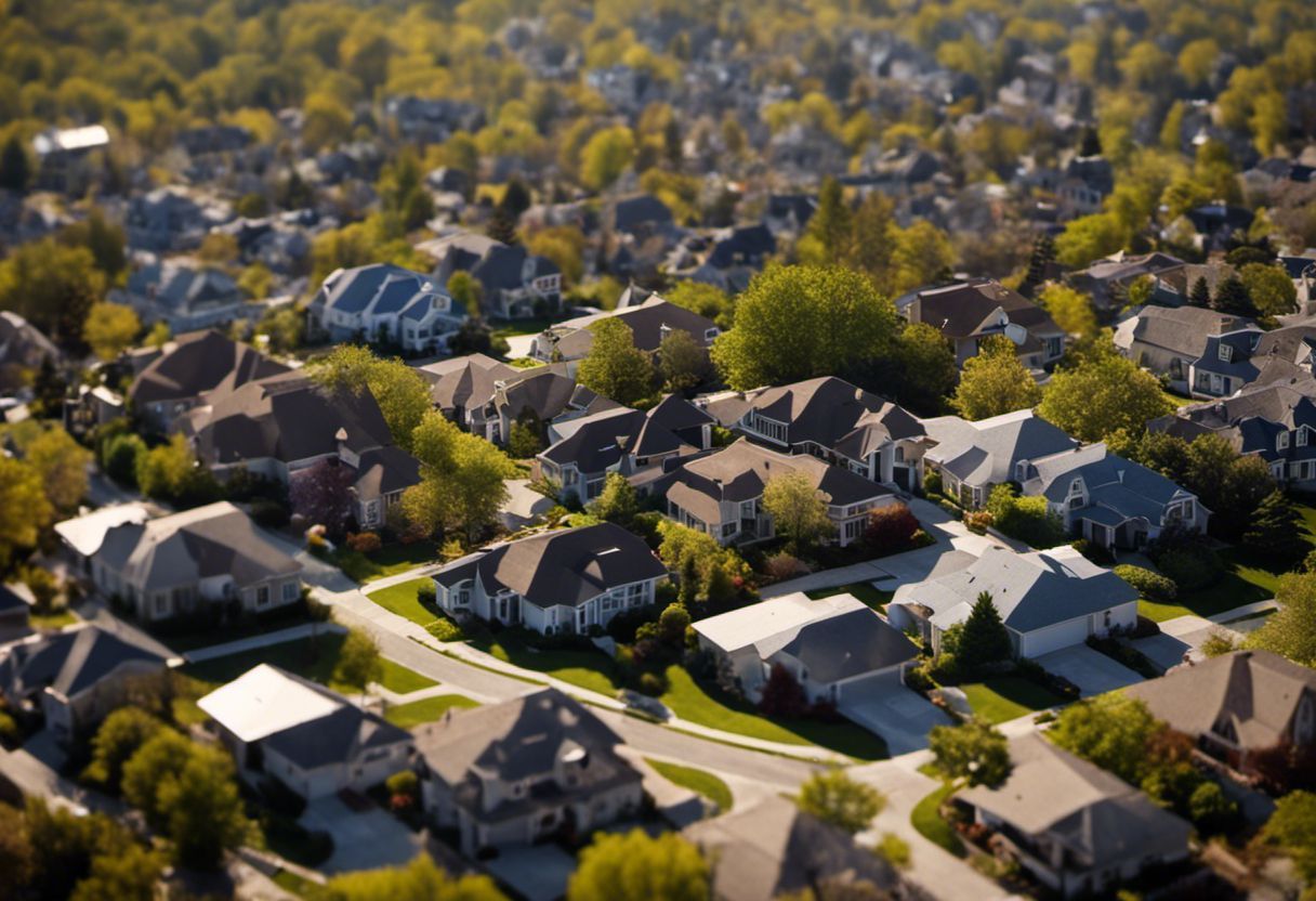 Sites immobiliers hautement professionnels en vue aérienne détaillée.